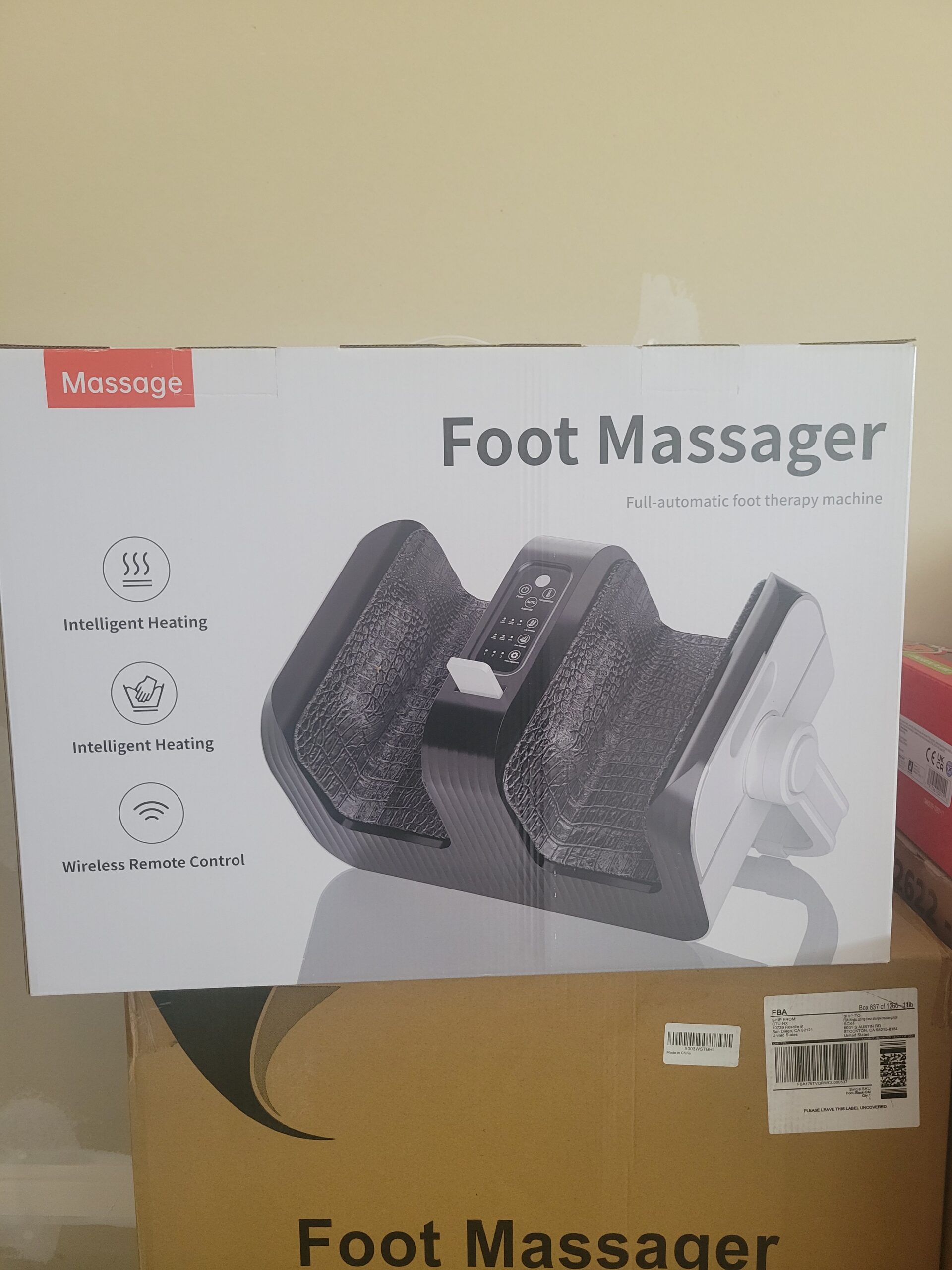 Shiatsu 3-In-1 Foot Massager Machine with Heat Mode, For Feet, Arms and Calves