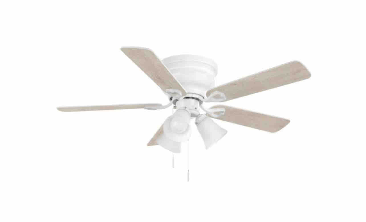 Clarkston II 44 in. LED Indoor White Ceiling Fan with Light Kit - Reversible Blades