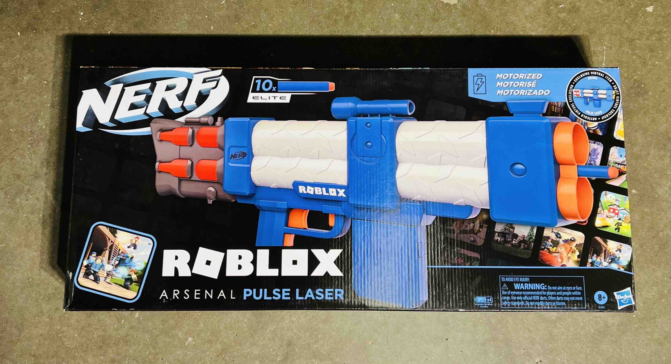 NERF Roblox Arsenal Pulse Laser Blaster, 10 Elite Darts