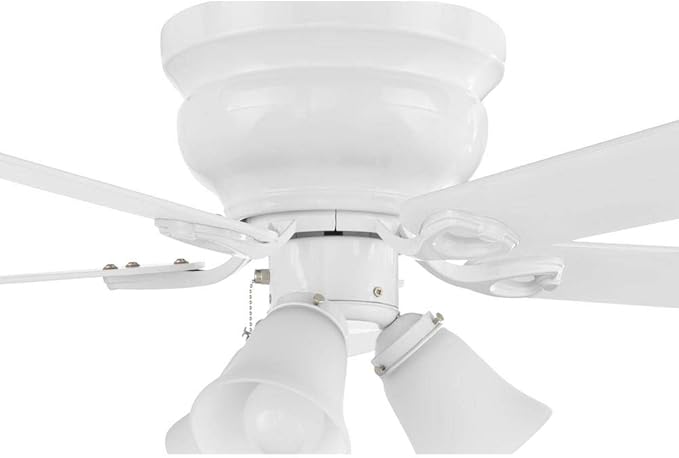 Clarkston II 44 in. LED Indoor White Ceiling Fan with Light Kit - Reversible Blades