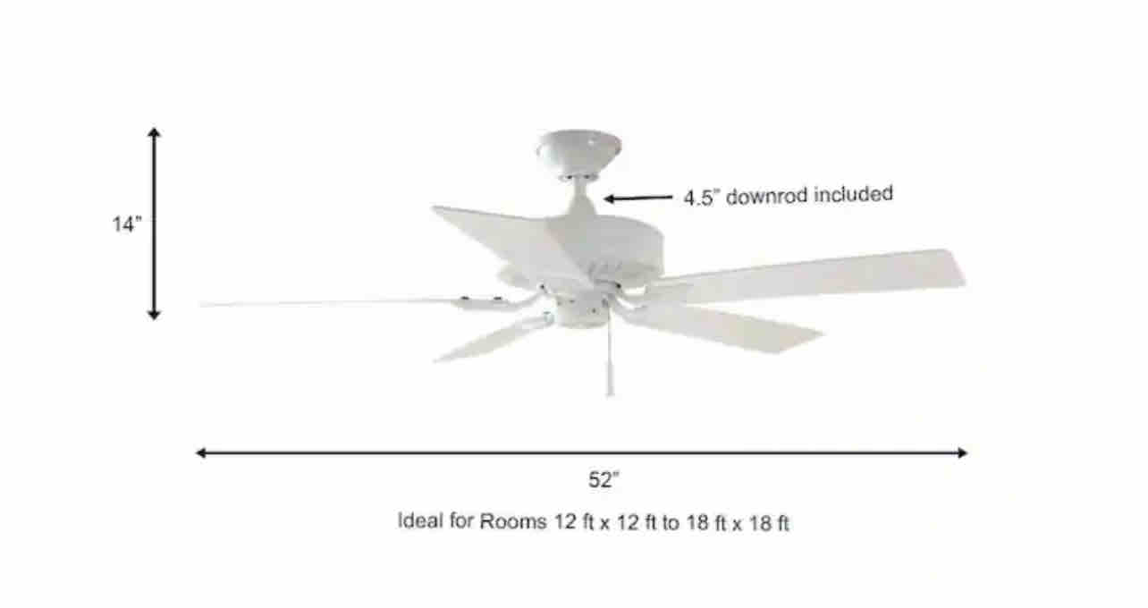 Hampton Bay Barrow Island 52 in. Indoor/Outdoor White Ceiling fan