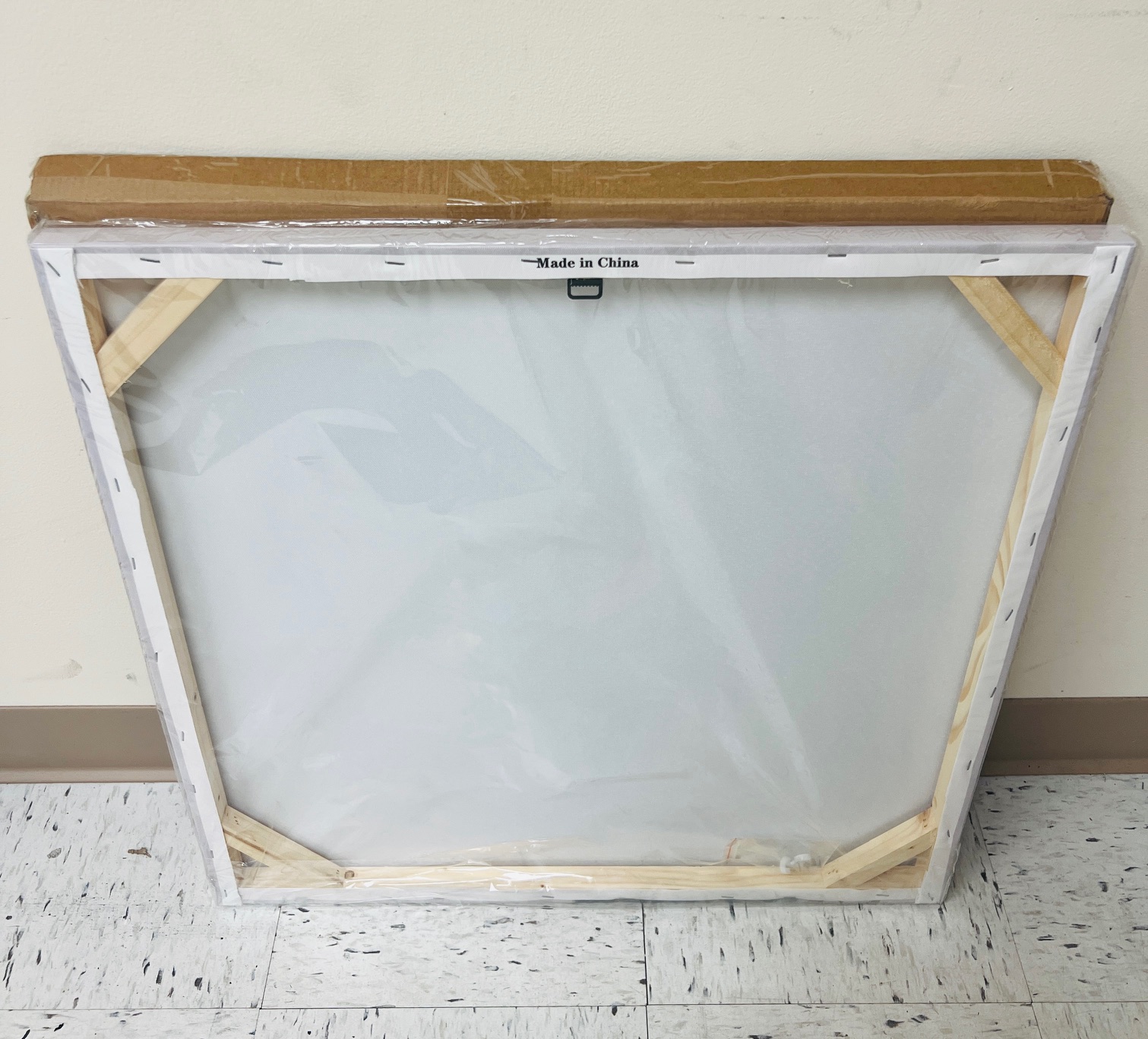 YIDEPOT 24"x24" Thinking Monkey Drinking Wine Hand Painted Wall Art Canvas Painting, Wood Framed