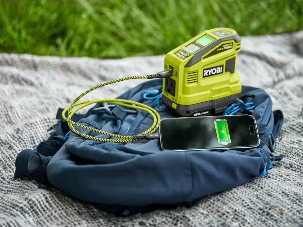 RYOBI 4-ft. and 10-ft. Nylon Reinforced Braided Lightning USB-C Cables Made For iPhone, iPad, iPhone