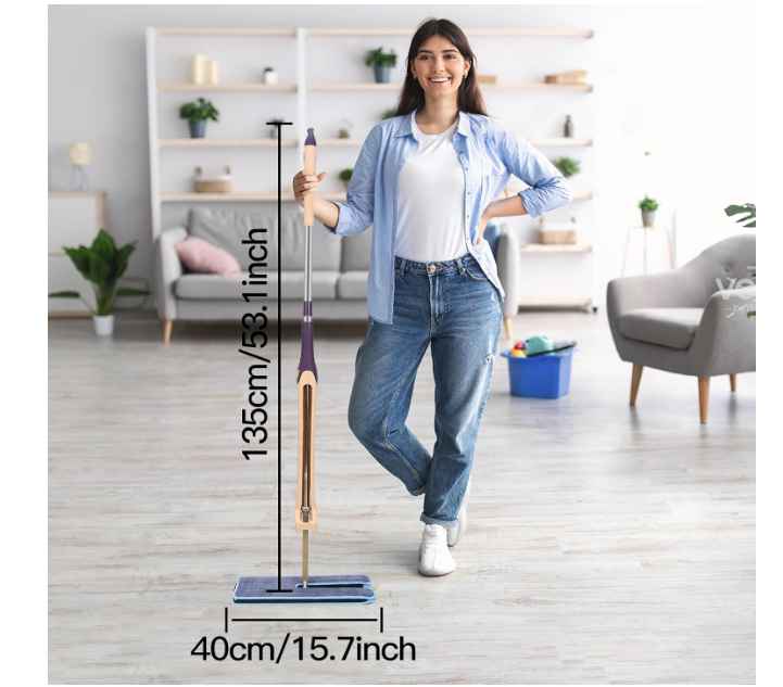 Wet or Dry Floor Mop with Double Side Duster