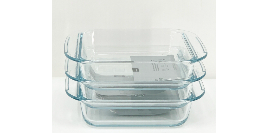 3 piece - 2qt Glass Baking Dish 10.5x8.5x2.5 Target Essential Made By Design 3-PACK