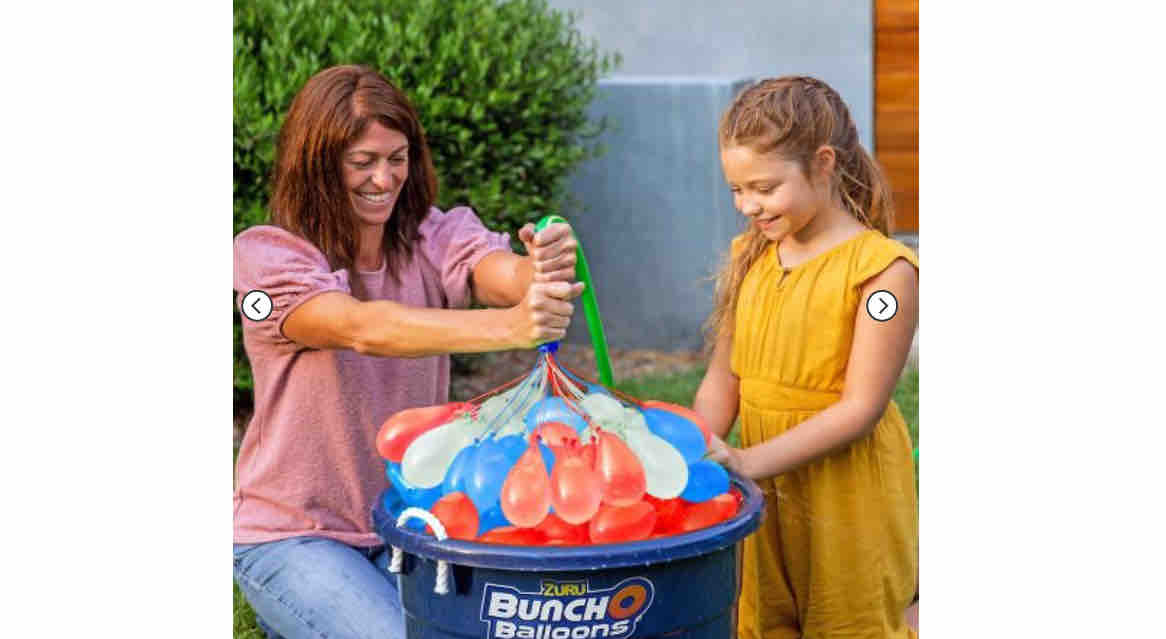 ZURU Bunch-O-Balloons Self-Sealing, Fill & Tie 100 Water Ballons In 60-Seconds, Red, White & Blue