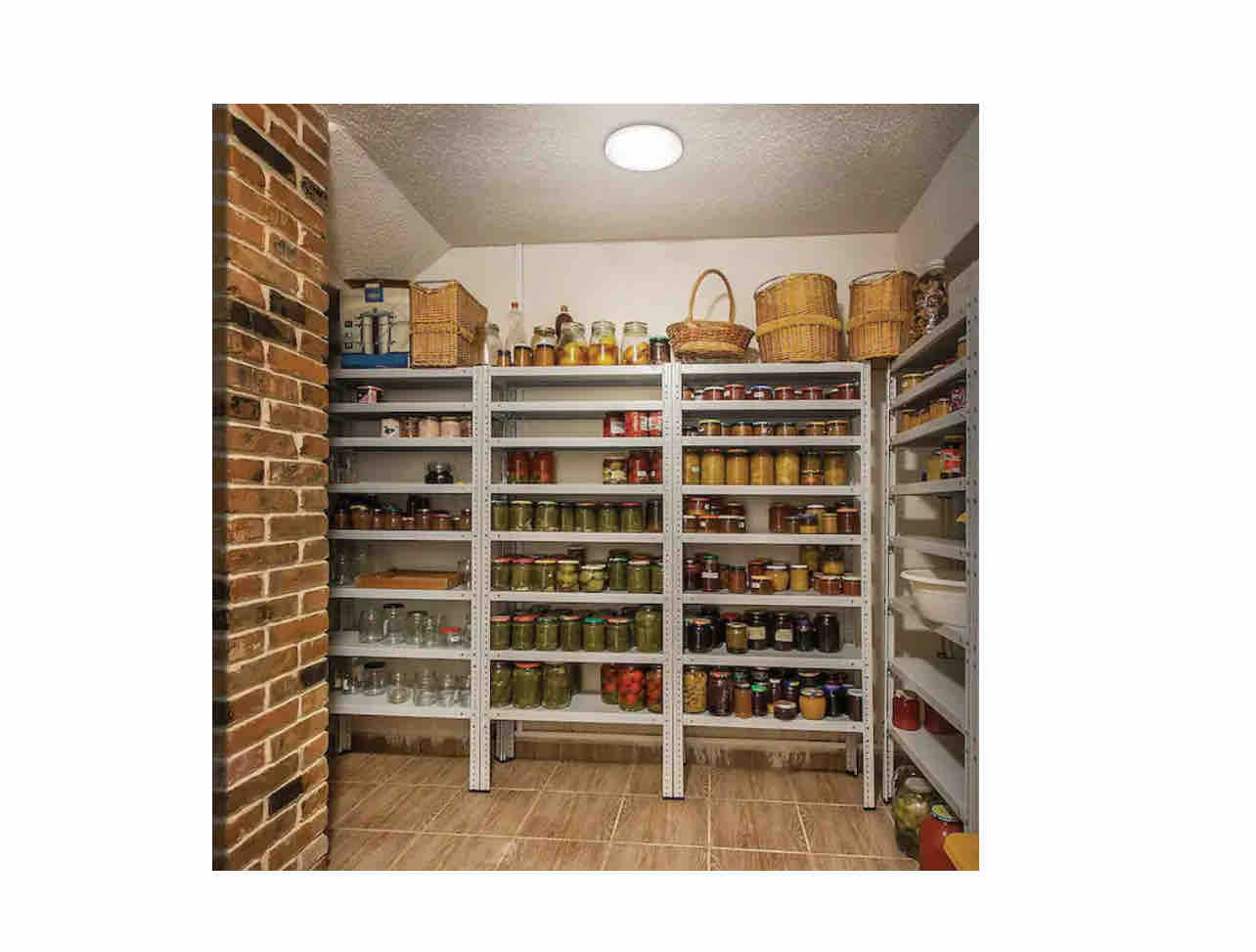 Commercial Electric 12 in. White Round Closet Light LED Flush Mount Ceiling Light 1000 Lumens 4000K Bright White Dimmable Pantry Laundry