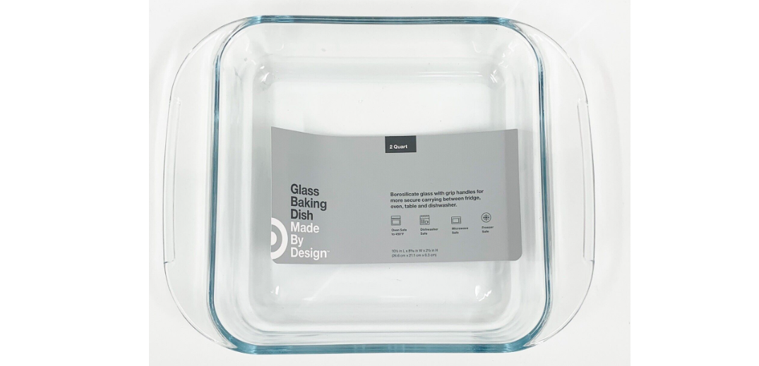 3 piece - 2qt Glass Baking Dish 10.5x8.5x2.5 Target Essential Made By Design 3-PACK