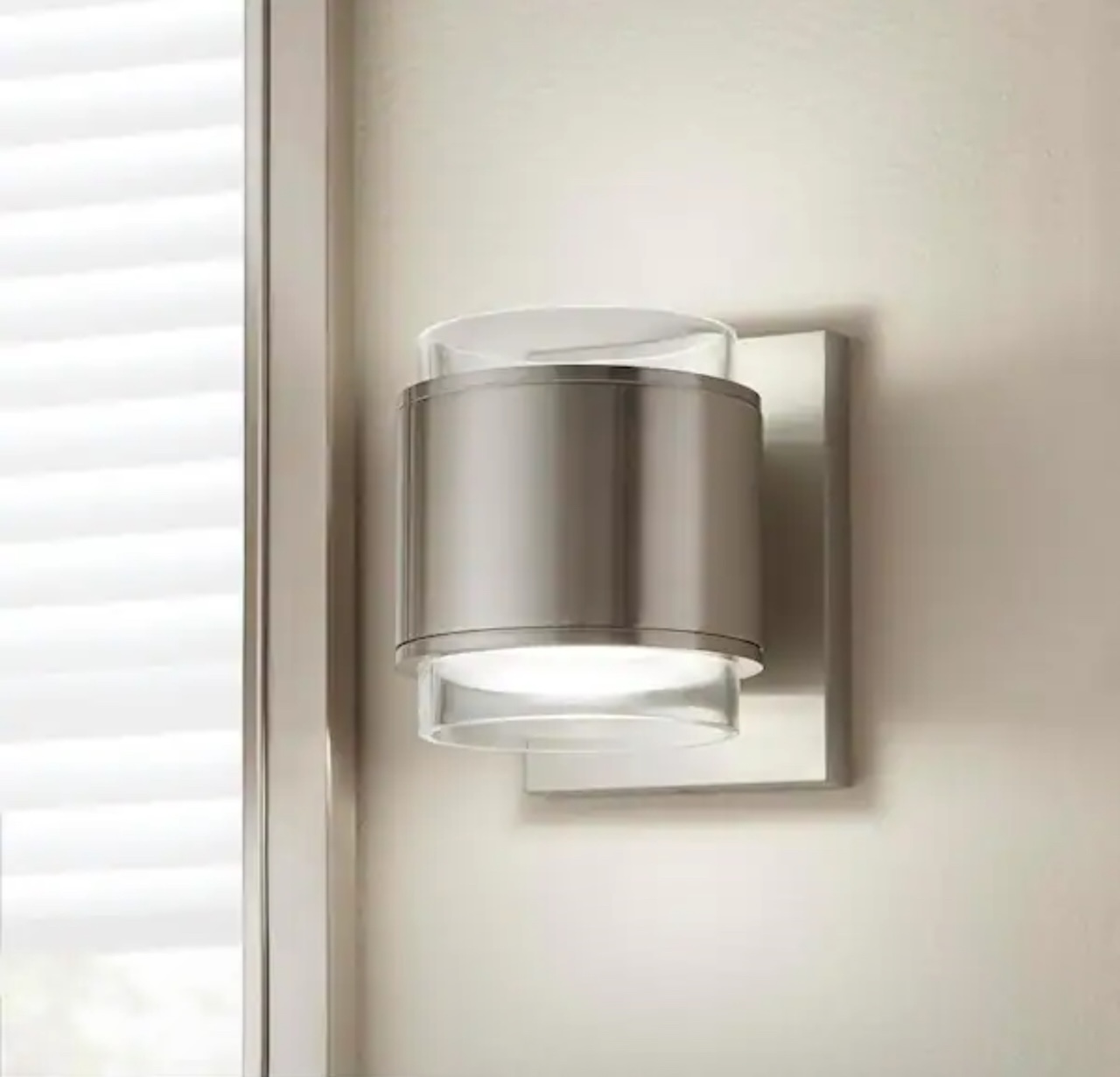 Home Decorator's Collection Upton Brushed Nickel Integrated LED Scone