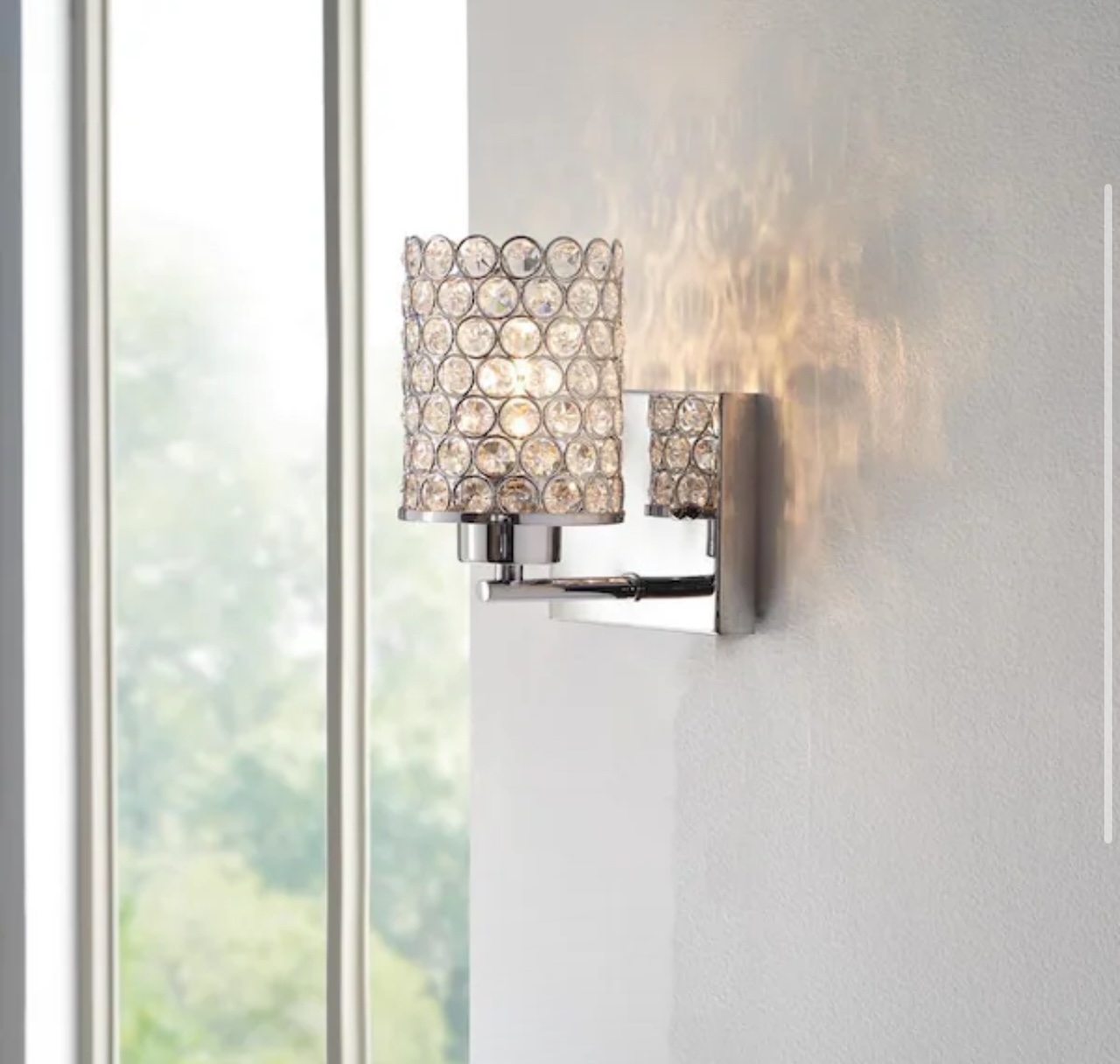 Home Decorator's Collection Reina 1-Light Chrome Wall Scone