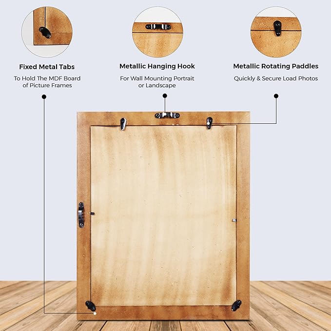 Handicrafts Home 11x14 Photo Picture Frames Handmade Art Wall Hanging Nursery Guest Living Room Table Decor Gifts - Marquet Indigo