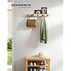 SONGMICS Coat Hooks Wall Mounted, Coat Rack Wall Mount, 5 Double Metal Hooks for Bags, Hats, and Towels, for Entryway, Living Room, Bedroom, Loads up to 55 lb, Natural Beige ULCR005N01